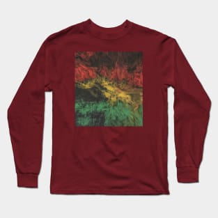 Red Yellow Green Black Long Sleeve T-Shirt